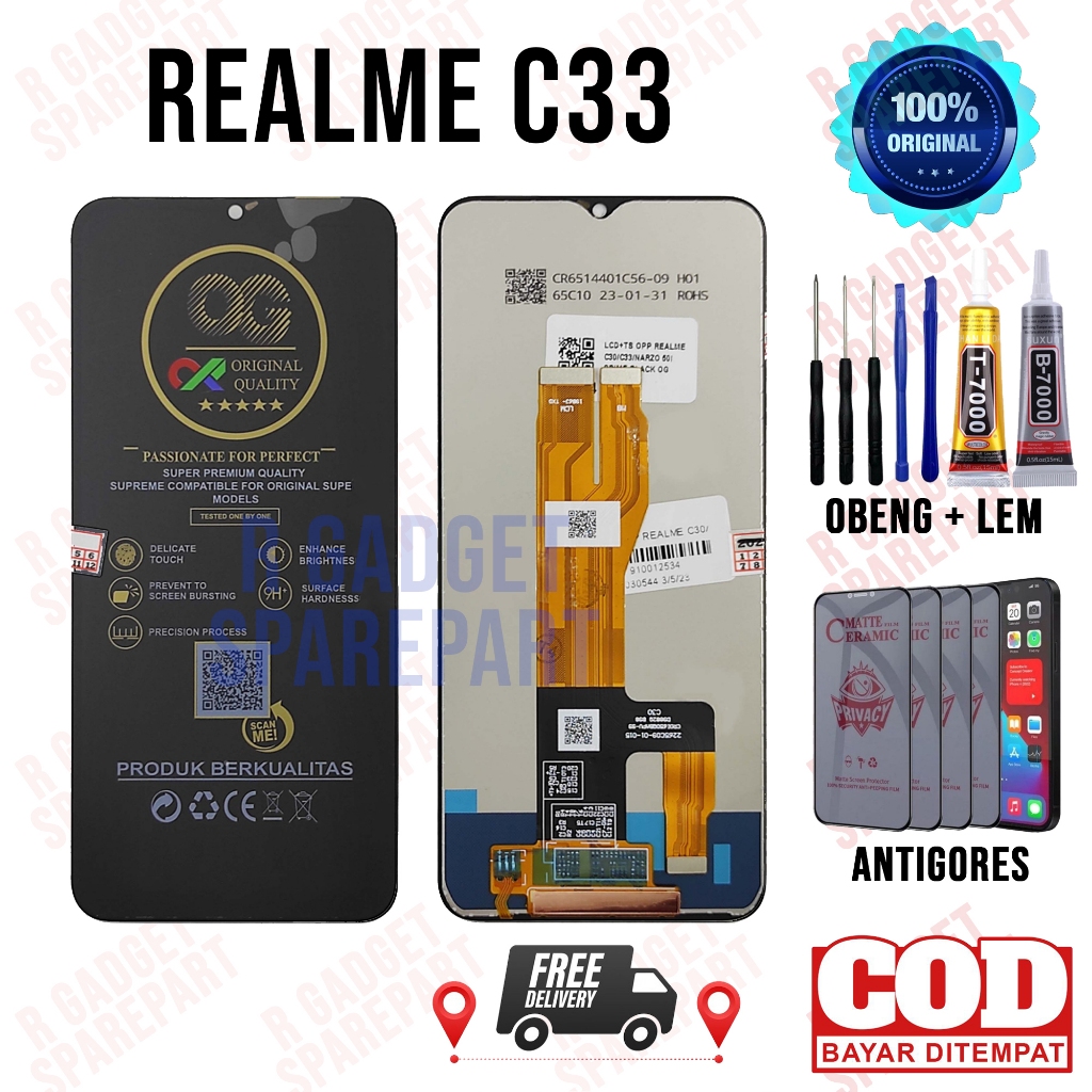 Lcd Realme C33 Original OEM Quality Lcd Touchscreen Realme C33 Fullset