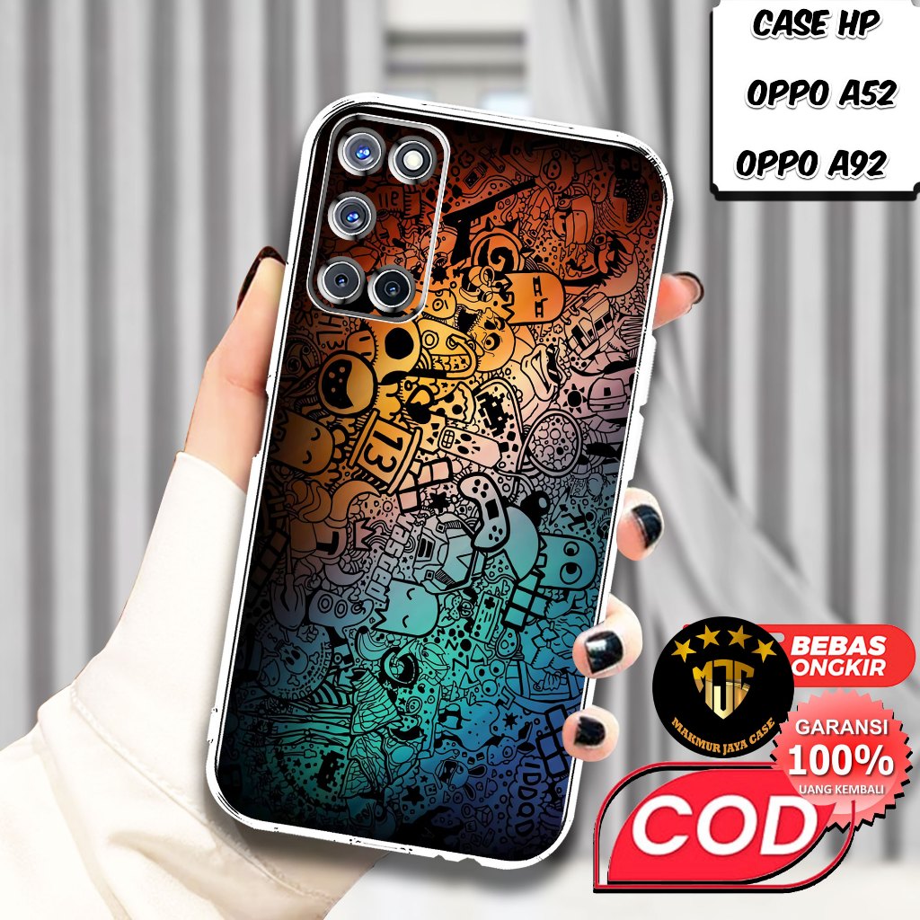 Case OPPO A52 / OPPO A92 - Casing OPPO A52 Motif (SWAGS) - Softcase Premium Fourside - Bening Transp