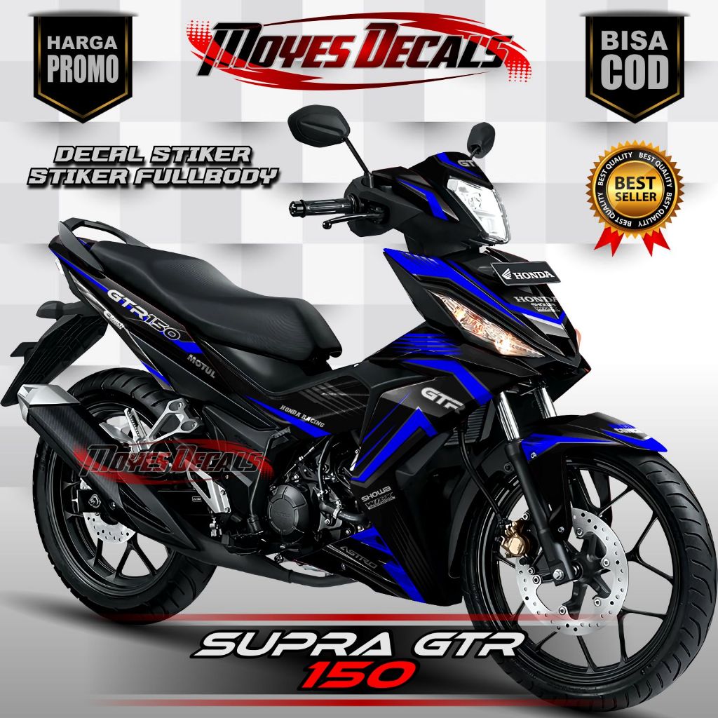 Decal Motor Supra GTR 150 - Stiker Motor Supra GTR 150 Fullbody Premium - Variasi Motor Honda Supra 