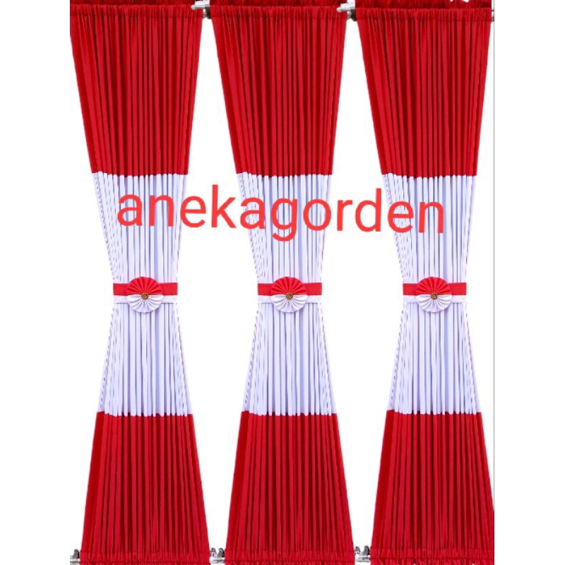 Gorden jendela minimalis hordeng kupu-kupu Gorden merah putih gorden untuk sekolah