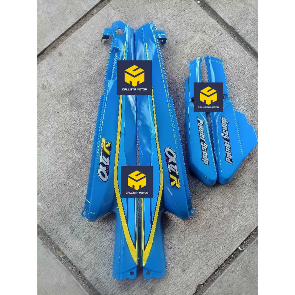 COVER BODY BELAKANG YAMAHA ALFA TAHUN 1992 BODY BODI BELAKANG ALFA PLUS BOX AKI ALFA WARNA BIRU