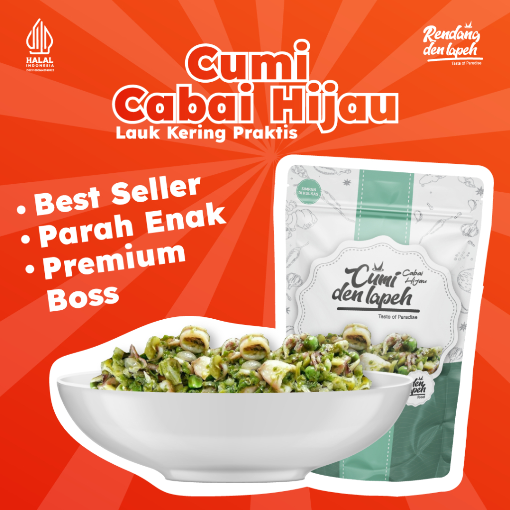 

Cumi Cabai Hijau Lauk Praktis Siap Saji Premium Den Lapeh Food