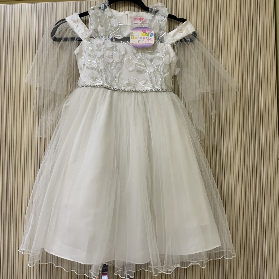 White dress anak/dress balloon anak/dress balloon/dress pesta anak