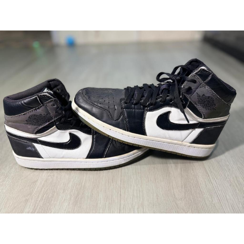 Prelove Sepatu 7ORD4N AJ1 HITAM BUNGLON size 44 insole 28cm minus