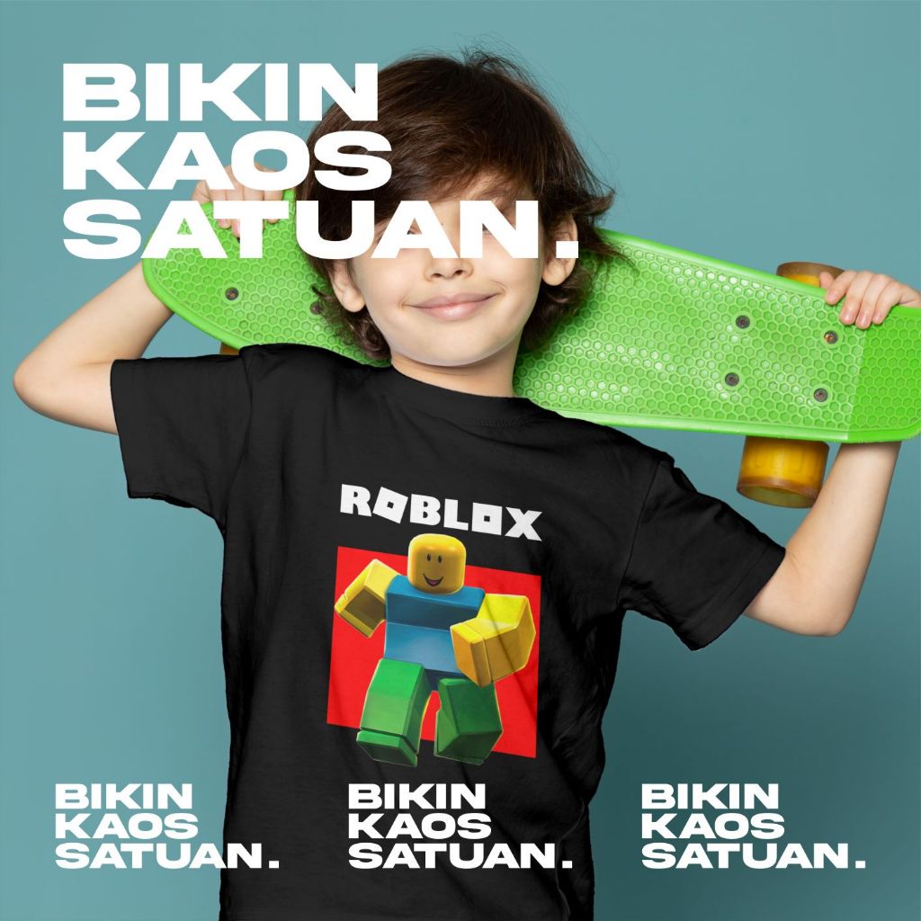 KAOS ANAK + CUSTOM SABLON DTF ROBLO*X