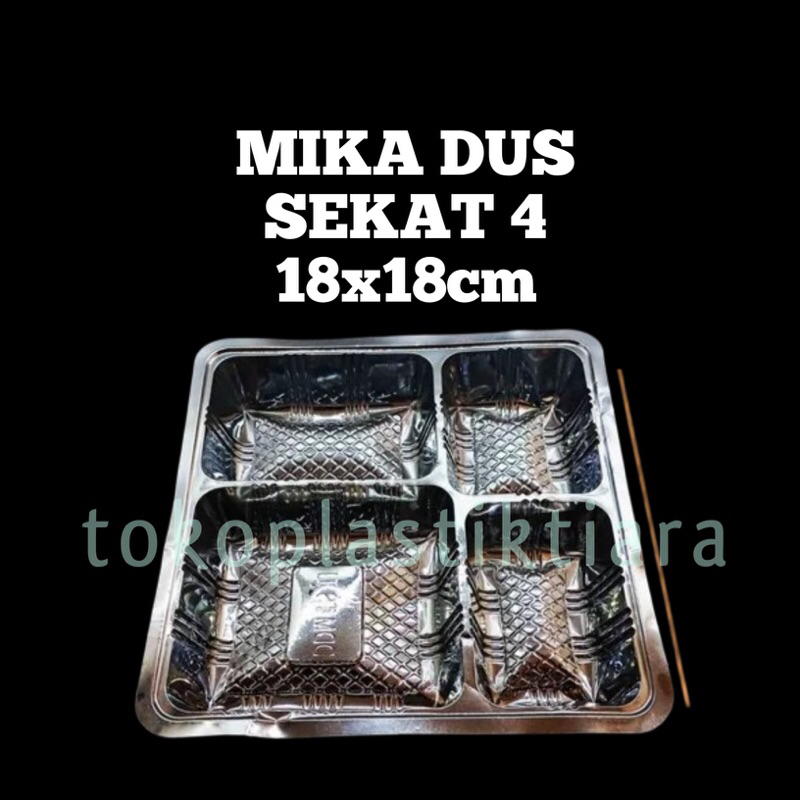 Mika Sekat 4 18x18 [100pcs] Mika Dus Nasi 18x18