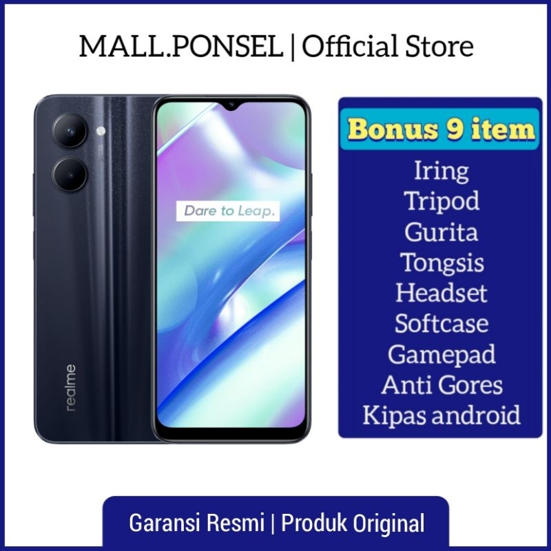 Realme C33 Ram 3/32GB + 4/64GB + 4/128GB NEW Garansi resmi 1 tahun