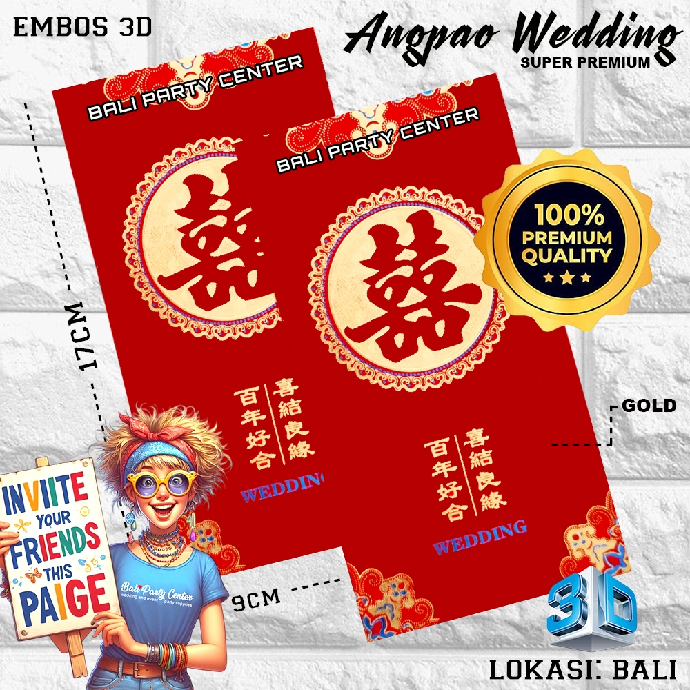 

KERTAS ANGPAO WEDDING RED GOLD GLITER 1