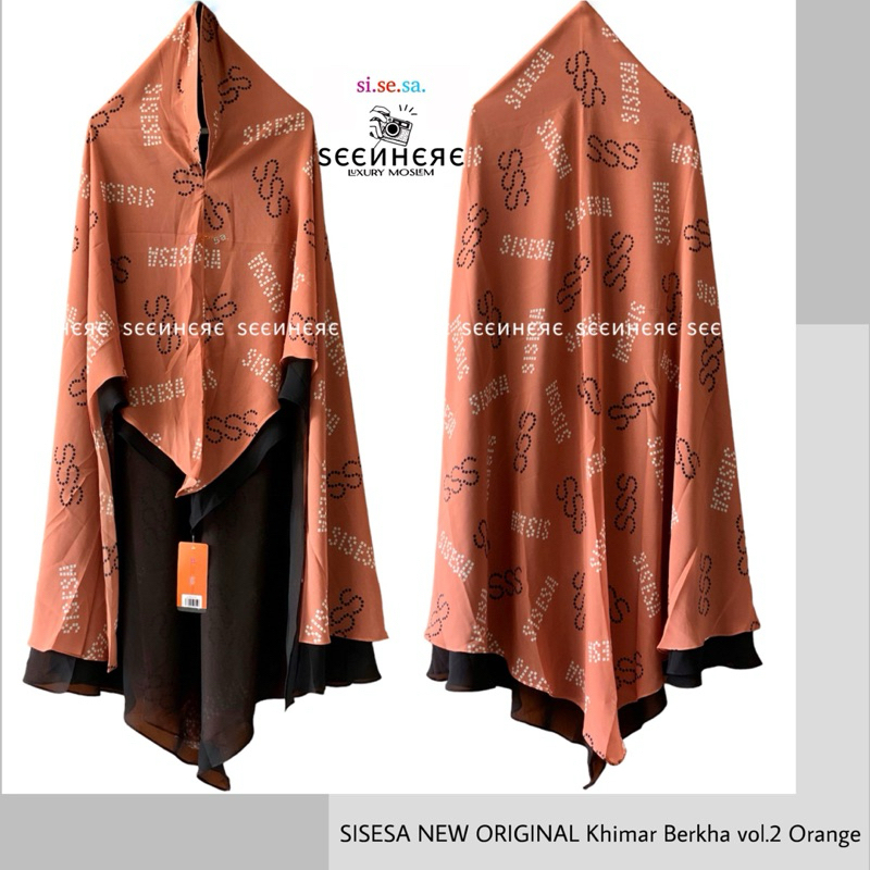 [𝐒𝐄𝐄𝐍𝐇𝐄𝐑𝐄] SISESA NEW ORIGINAL Khimar Berkha vol.2 Amber Orange