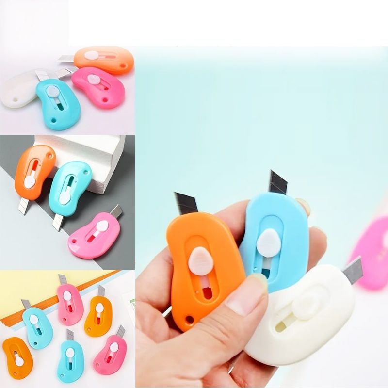 

Cutter Mini Portable Bentuk Oval Mini Cutter Polos Travel Kit Pemotong Kertas Paper