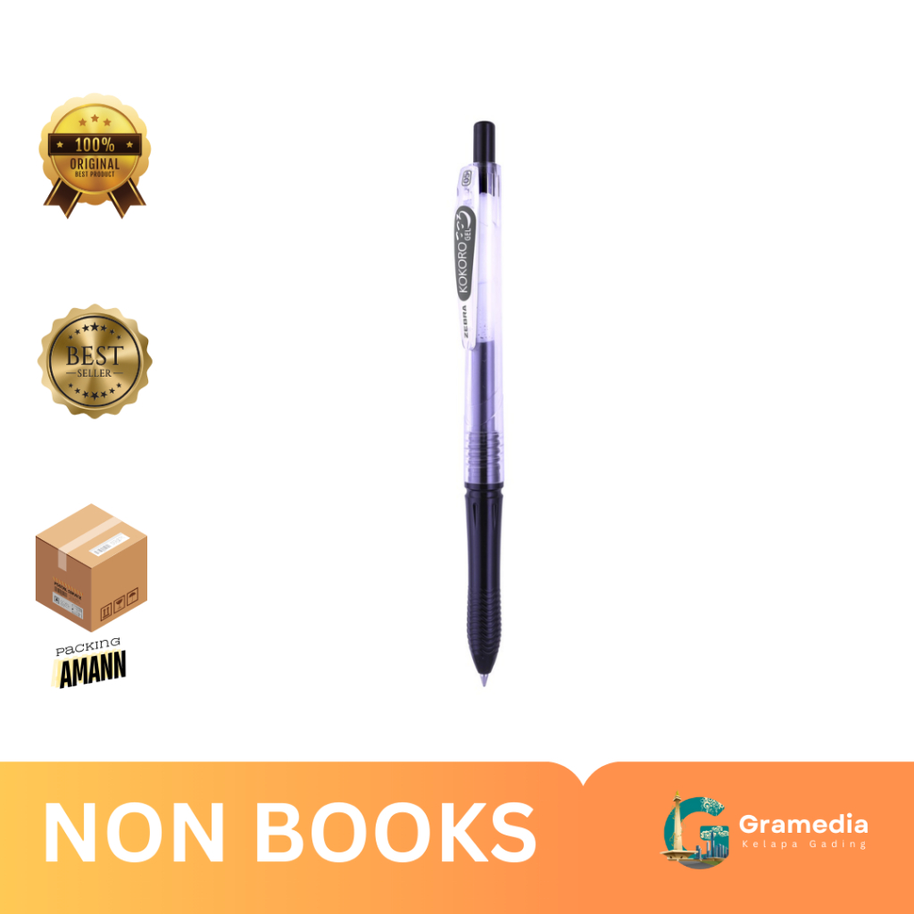 

Gramedia MKG - ZEBRA Kokoro Plus Pulpen Gel 0.5mm Retractable Gel Pen Water Based Alat Tulis