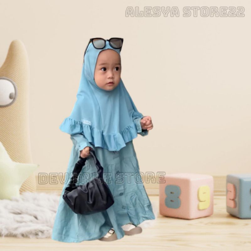 DRES ANAK TERBARU DEVHALE T3 RAYON TWILL/gamis anak model zaman sekarang/baju muslim anak premium/dr