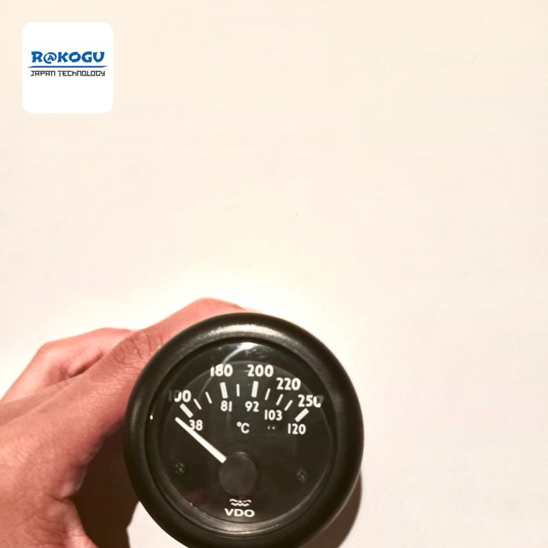 Water Temperature Gauge Indicator 12 V VDO WTG-12V Meter Temperatur Suhu Mesin Radiator