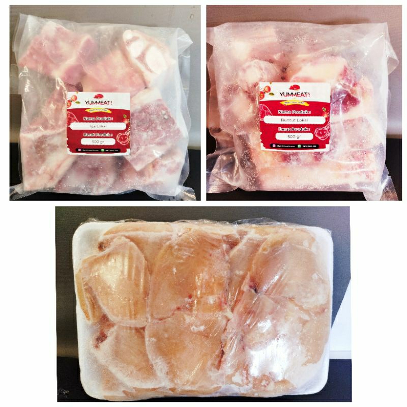 

Ribs Iga Lokal / Oxtail Buntut Lokal / Dada Ayam Slice - 500gr