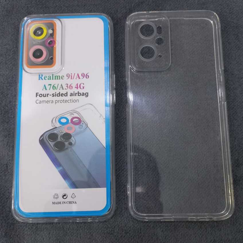 Softcase AIRBAG Oppo A76 / Oppo A96 Case Bening Silikon Tebal Dengan Pelindung Kamera
