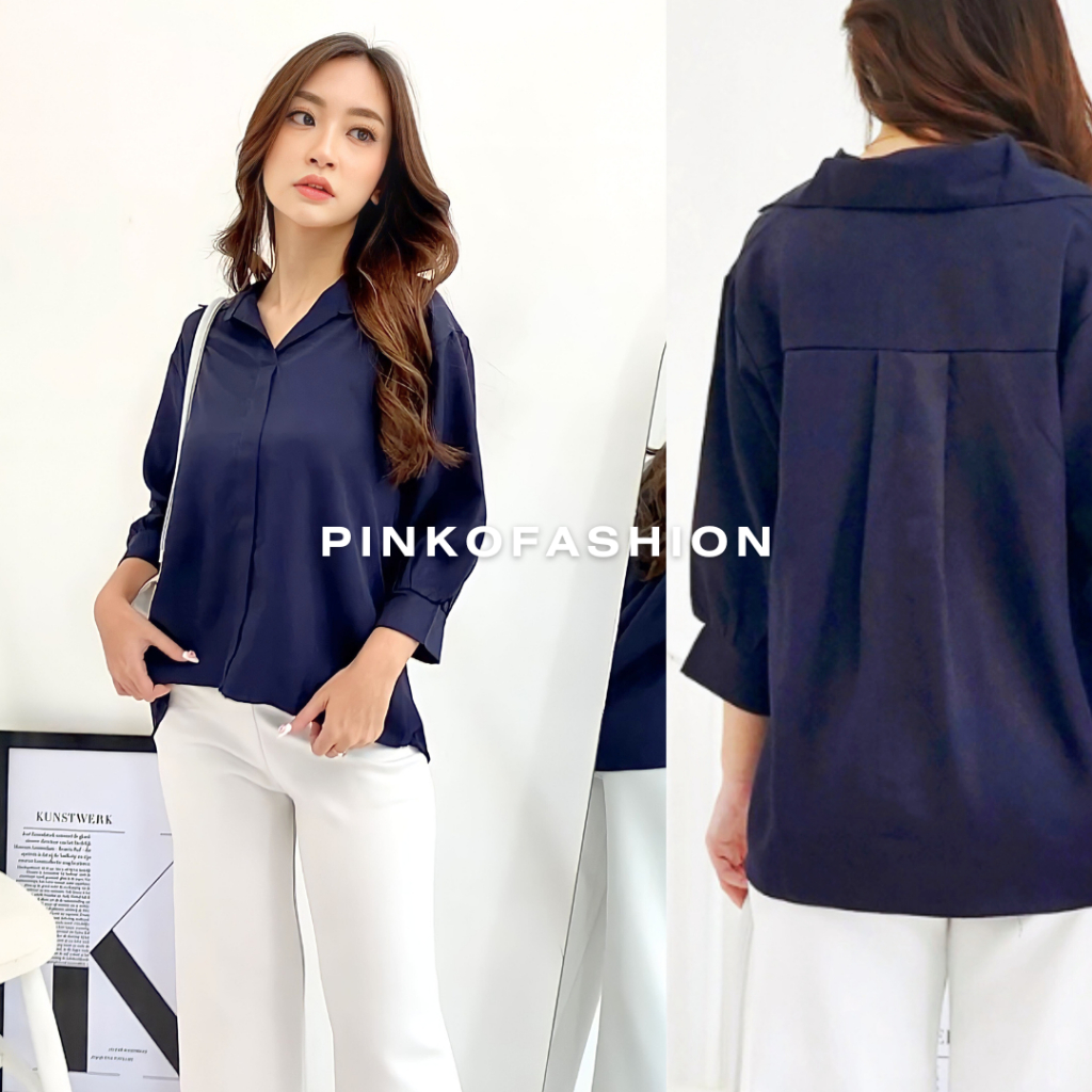 PIK - Jihana Blouse L XL Kemeja Wanita Atasan Blouse Kantor Fashion Wanita