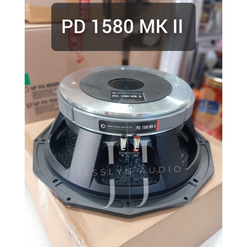 Speaker komponen Precision Devices 15 inch PD 1580 MK 2 subwoofer double demper coating luar dalam