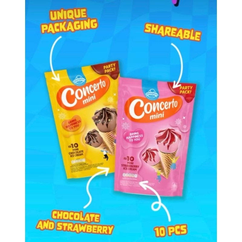 

campina ice cream concerto mini party pack / es krim contong cone