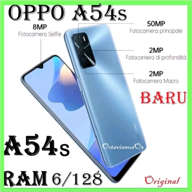 hp Oppo A54s ORi RAM 6/128GB [50MP Triple Camera-6,52inci"IPS LCD+5000mAh] FULSET GARANSI 1TAHUN