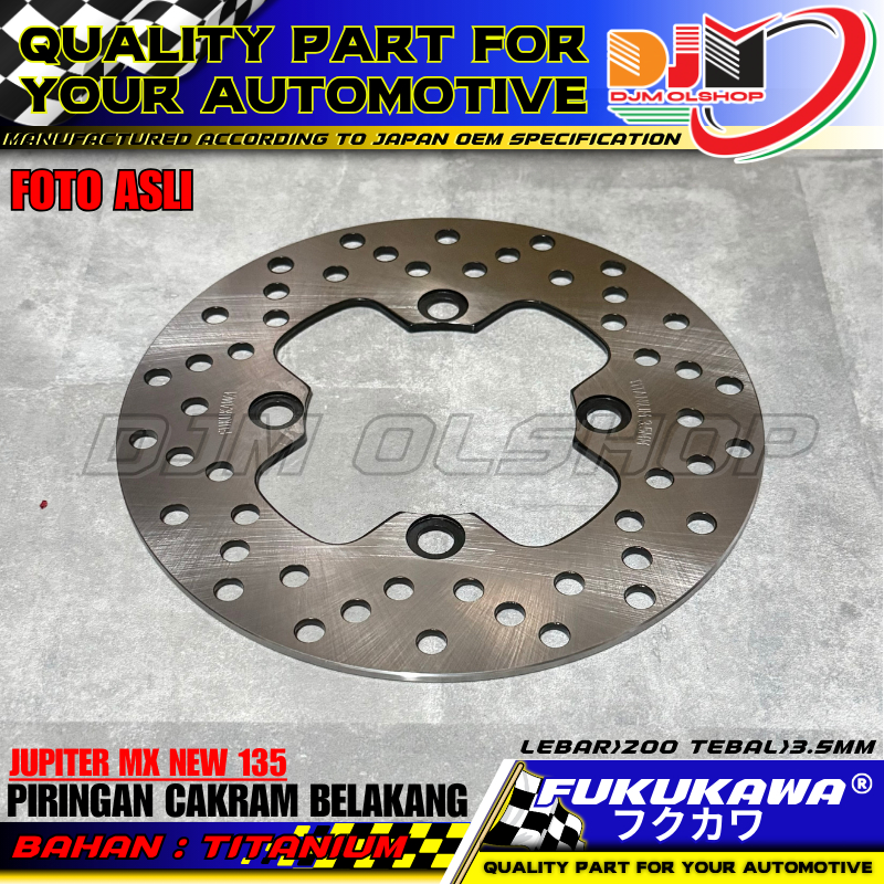FUKUKAWA PIRINGAN CAKRAM DISC BRAKE YMH JUPITER MX NEW 135 BELAKANG