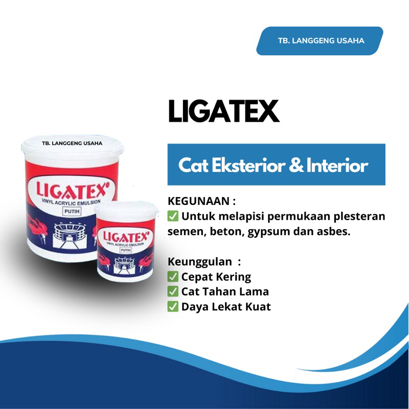 Ligatex  4kg Cat Tembok Dinding Interior Eskterior murah