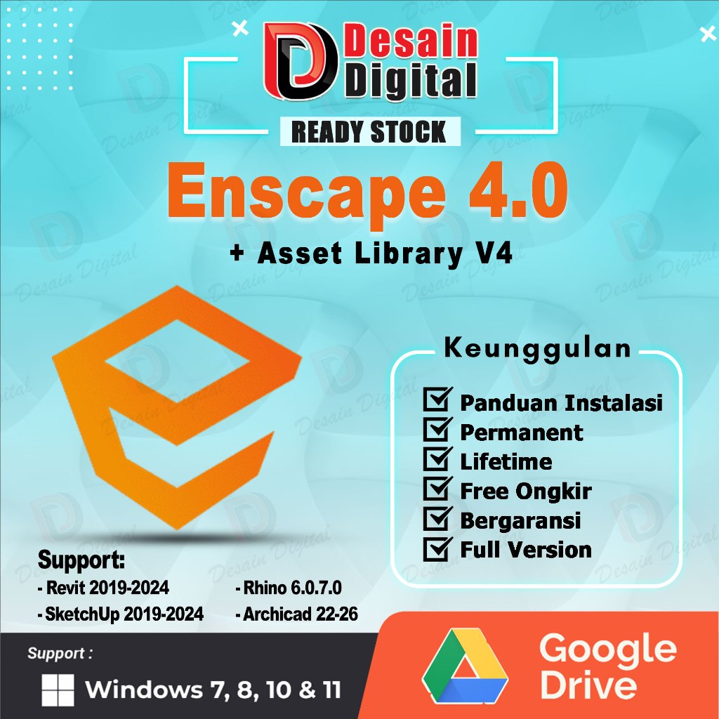 Plugin Enscape 4.0 Terbaru Full Version + Asset Library V4