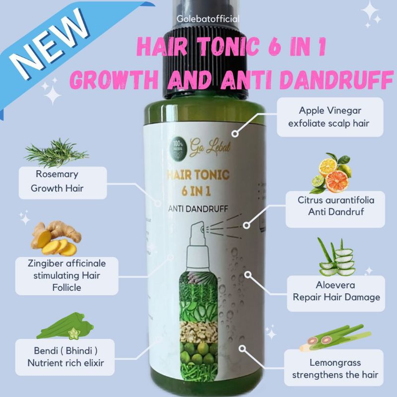 BARU  HAIR TONIC PENYUBUR RAMBUT DAN ANTI KETOMBE | HAIR TONIC ROSEMARY | HAIR TONIC ALOEVERA | hair