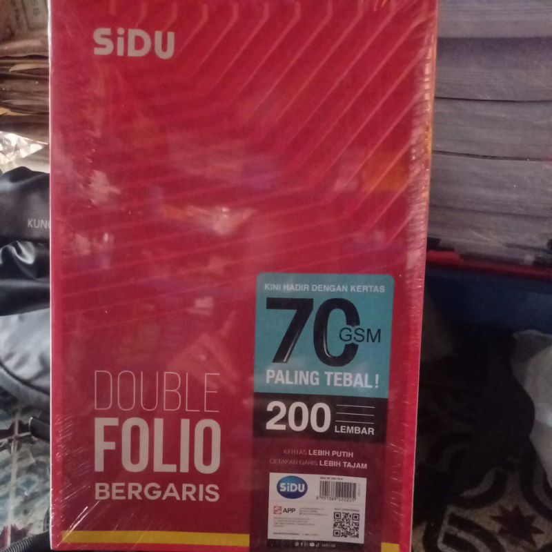 

sidu doublel folio bergaris 200 lembar / pack