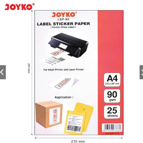 

kertas Stiker isi 20 Joyko tidak mengkilap joyko LSP-09