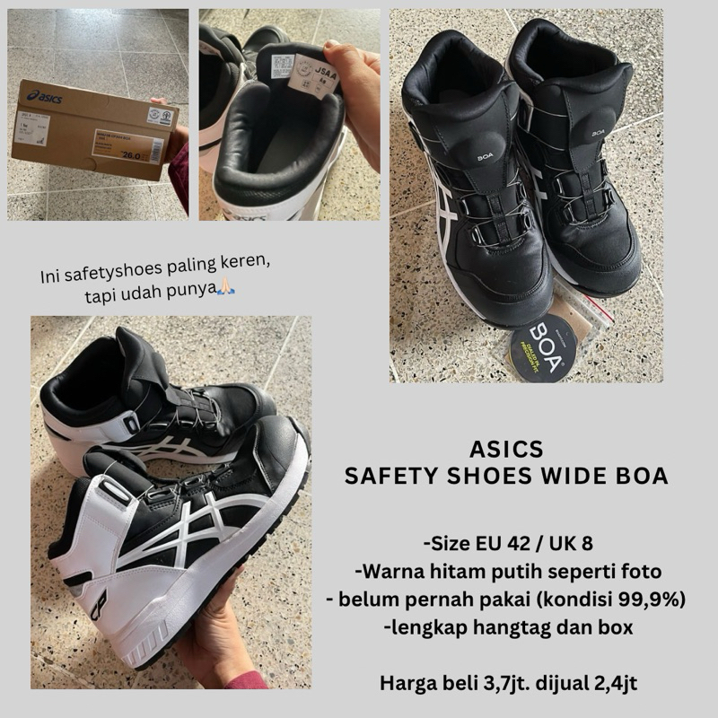 SAFETY SHOES ASICS REDWING ORIGINAL / PRELOVED ONITSUKA TIGER GSM / ADIDAS ULTRABOOST / AIRWALK JELT