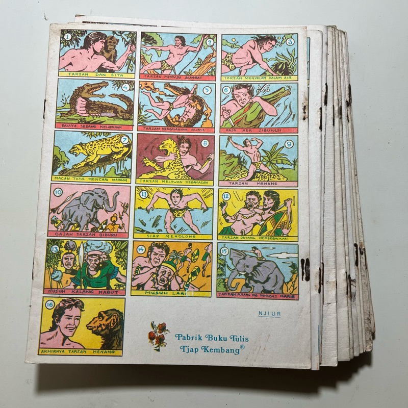 

Buku Tulis Jadul Gambar umbul Tarzan 1970 Belum Terpakai