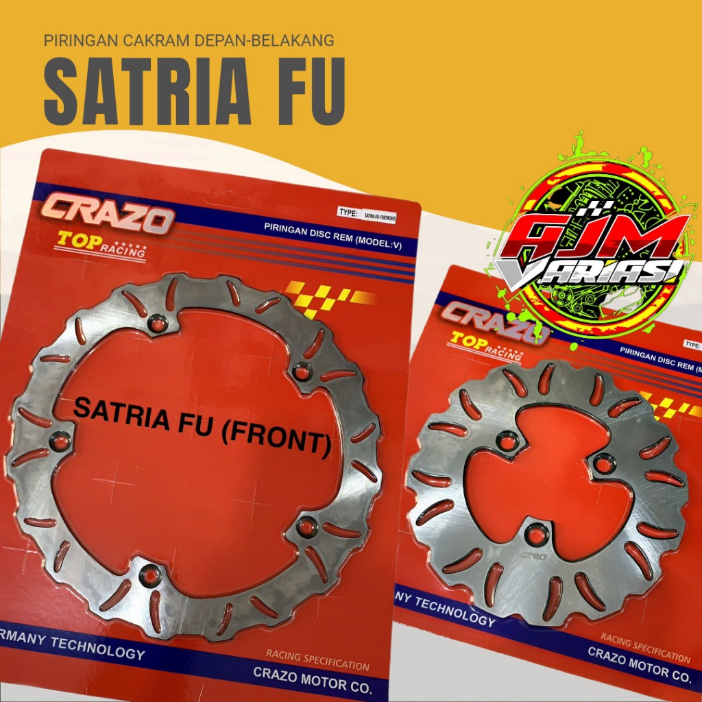 Piringan Cakram Depan - Belakang Satria Fu Piringan Variasi 1 Set Depan Belakang