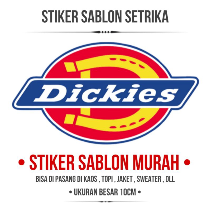 

Stiker sablon setrika brand distro ukuran besar Stiker sablon murah