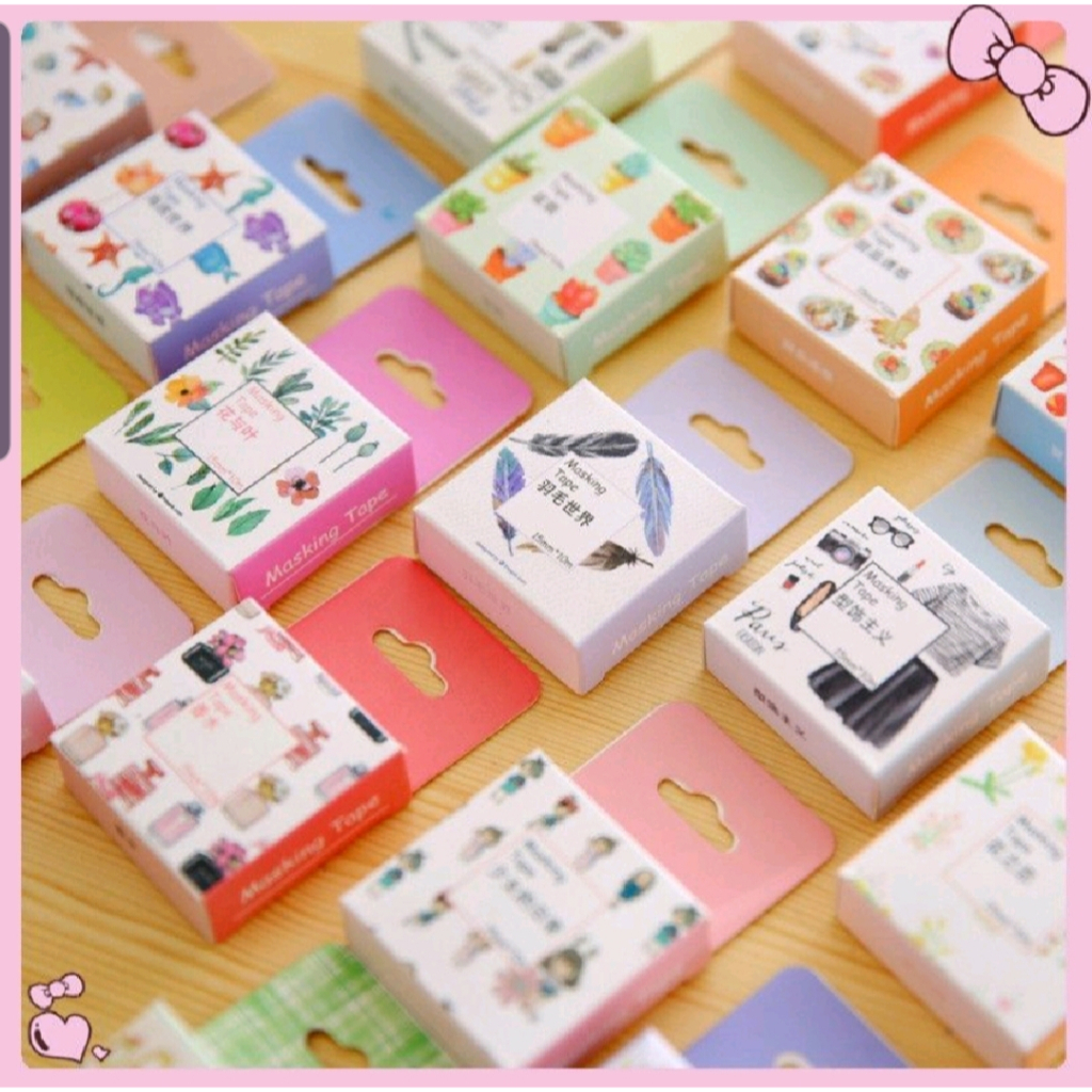 

HI532 INS Masking Tape Fashion Estetik Vintage DIY Jurnal Scrapbooking