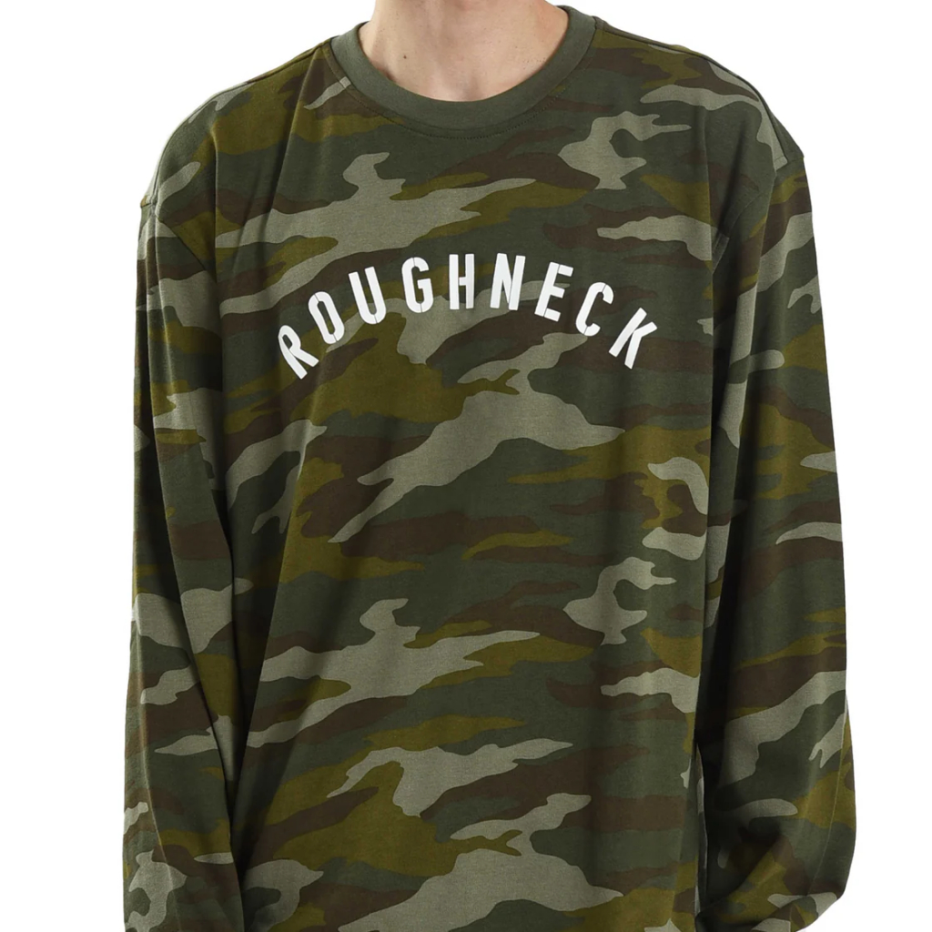 Roughneck SS273 Forest Camo Sig White Crewneck
