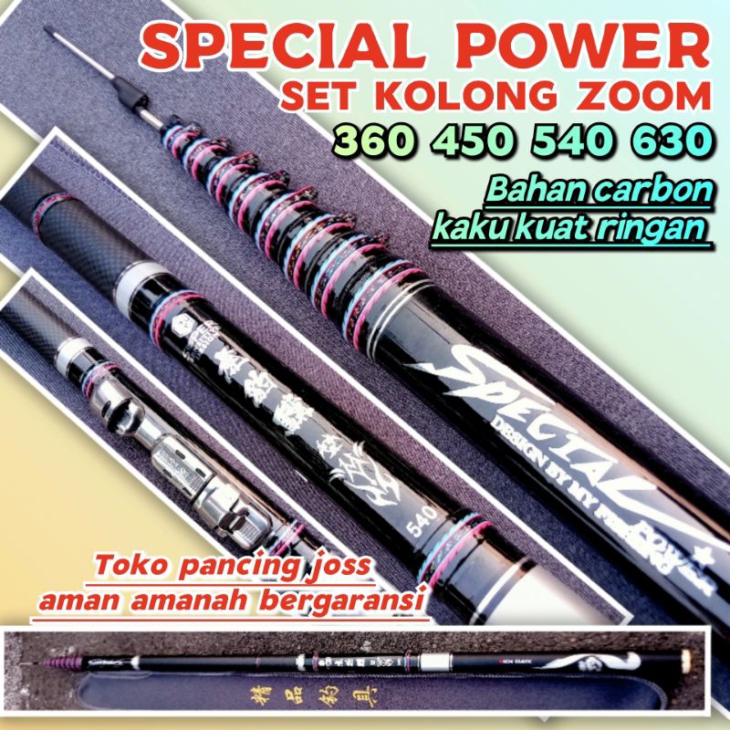 Tegek kolong (castum) special power / hubenjiang 450 540 630 bahan carbon kaku