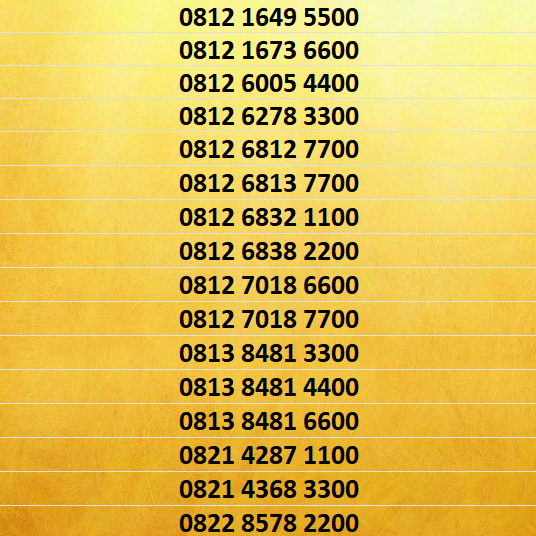 Nomor Cantik Kartu AS - Simpati Double AA - 5500 - 7700 - 8800 - 9900