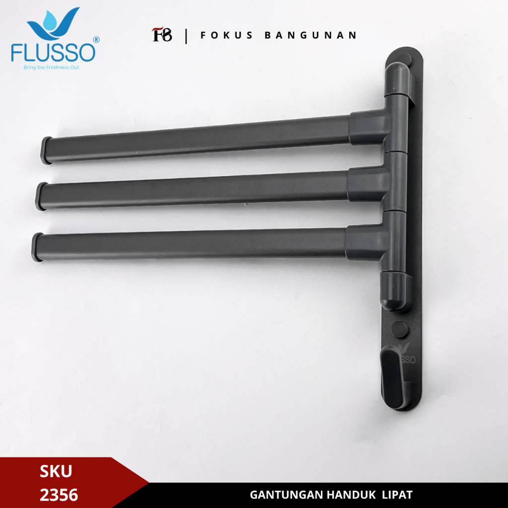Flusso Rak Jemuran Gantungan Handuk Lipat Kamar Mandi 3 4 5 Susun Gantungan Rak Handuk Lipat 2353