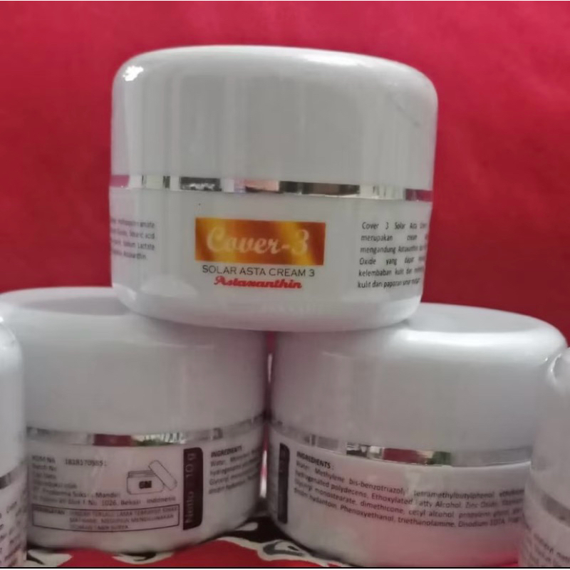 Cover-3 Solar Asta Cream 3 Astaxanthin 10 GR