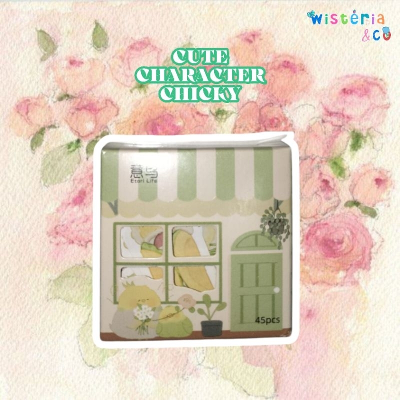 

cute character chicky sticker set planner journaling scrapbook [45 pcs]