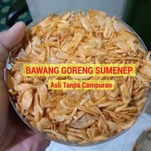 

Bawang goreng Sumenep Grade A murni Tanpa Tepung Brambang goreng termurah 500gr kemasan refill