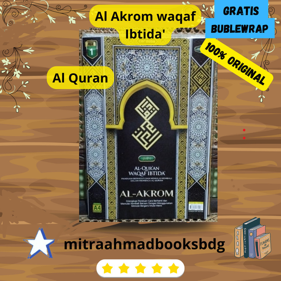 Al Akrom Al Quran Waqaf Ibtida' Mujaza A4 Per Juz Cordoba