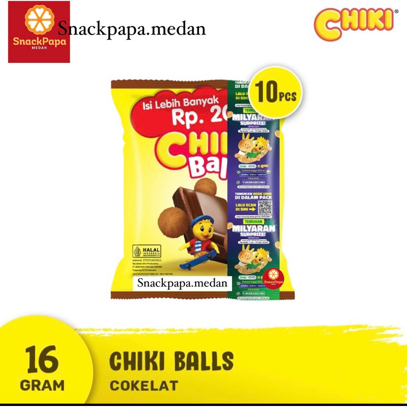 

CHIKI BALLS 16G RENCENG ISI 10 PCS | CHIKI BALLS CRAFTY CHEESE KEJU | CHIKI BALLS CURIOUS CHOCO COKLAT