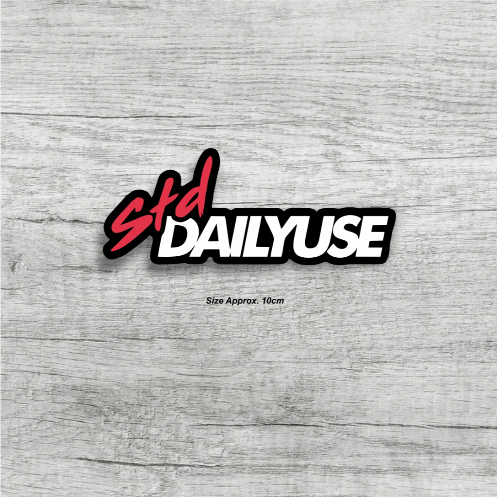 

Sticker Standar STD Daily Use | Sticker Print Cut Motor Mobil Helm