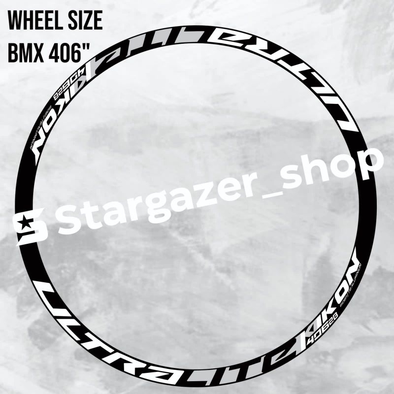 Stiker Decal Rims Sepeda BMX 20 Inch - 8 Lembar Finishing Laminasi