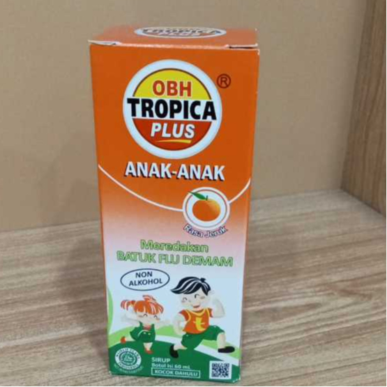 OBH TROPICA PLUS ANAK - ANAK RASA JERUK --- UNTUK MEREDAKAN BATUK BERDAHAK ANAK