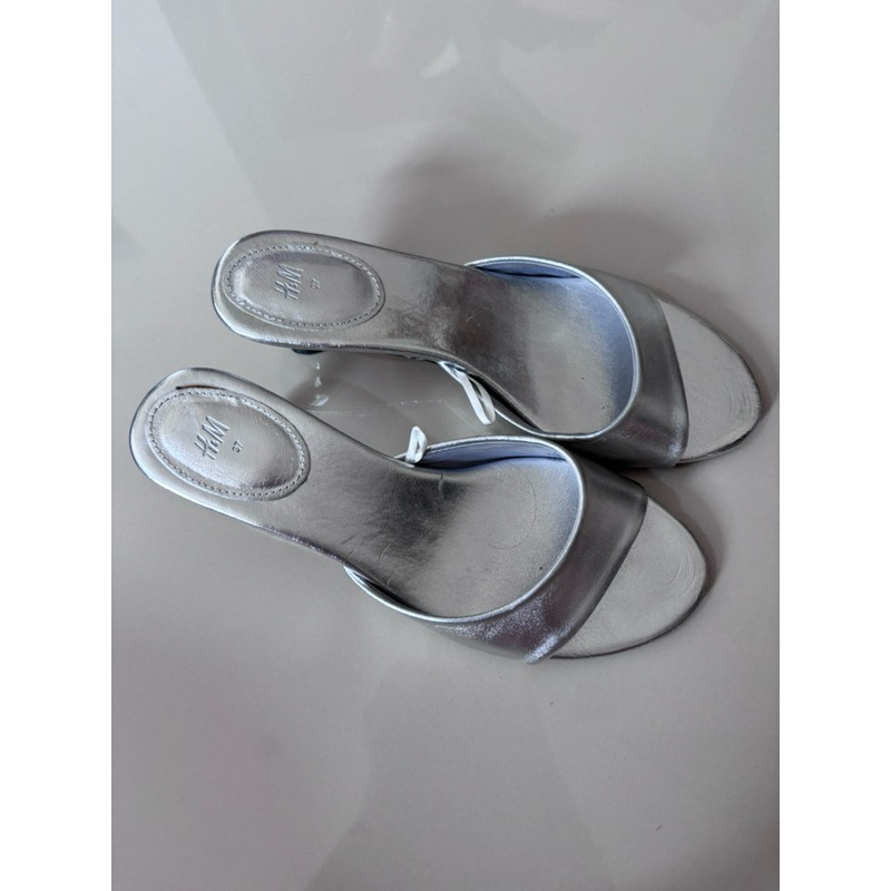 h&m silver heels