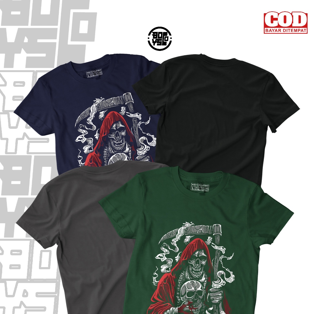 Kaos Angel Of The Death Kaos Distro Katun Combed 24s T-shirt Pria Wanita