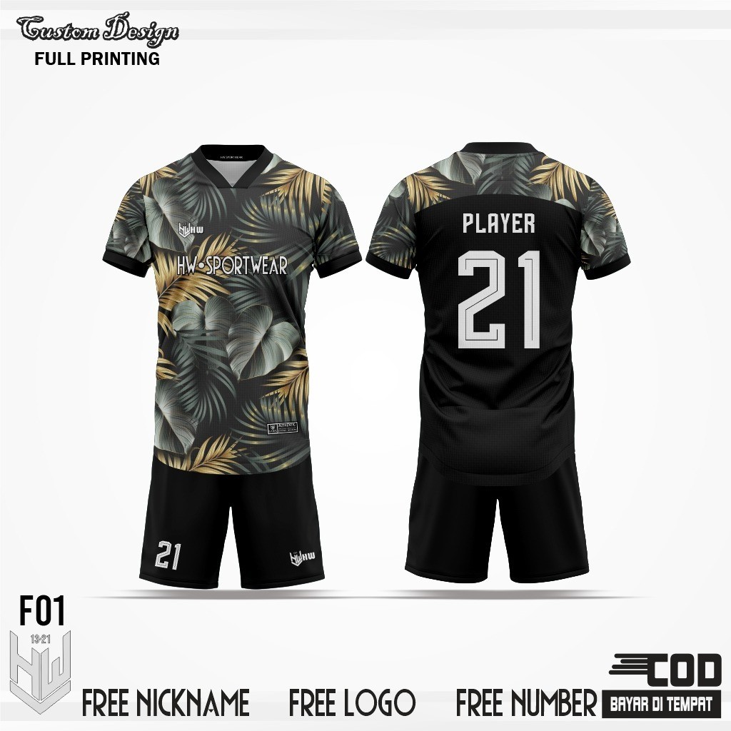 BAJU JERSEY FUTSAL FULL PRINTING BEBAS CUSTOM FREE LOGO NAMA DAN NOMOR