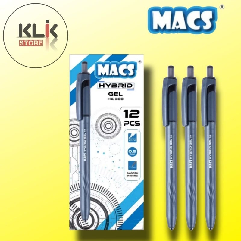 

Ballpoint MACS Hybrid Gel Pen HG 300 (Bolpen / Pulpen / Pena) - per Pack